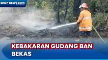 Kebakaran Semak Belukar Merembet ke Gudang Ban Bekas di Yogyakarta