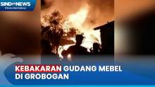 Korsleting Listrik 2 Gudang Mebel di Grobogan, 4 Rumah Ludes Terbakar