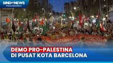 Kecam Israel, Puluhan Ribu Warga Demo di Barcelona, Spanyol
