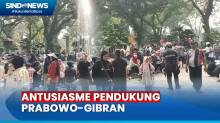 Massa Pendukung Prabowo-Gibran Mulai Padati di Taman Suropati
