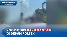 2 Sopir Bus Duel karena Rebutan Penumpang di Depan Polsek Bawang Banjarnegara
