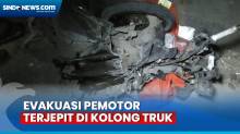 Pengendara Motor Terjepit Kolong Truk di Tangerang, Evakuasi Berlangsung Dramatis