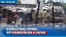 Diduga akibat Korsleting Listrik, Api Hanguskan 4 Lapak di Jakarta Barat