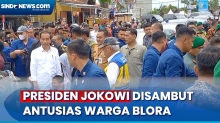 Presiden Jokowi Disambut Antusias Warga usai Resmikan Jalan Inpres di Blora