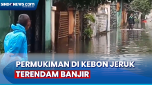 Kali Meluap, Banjir 50-60 Cm Rendam Permukiman di Kebon Jeruk