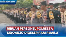 Pengamanan Pemilu, Ribuan Personel Polisi Digeser ke 18 Kecamatan di Sidoarjo