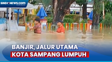 Jalur Utama Kota Sampang Lumpuh Terendam Banjir Usai Hujan Deras