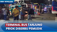 Terminal Bus Tanjung Priok Diserbu Pemudik yang Baru Dapat Libur