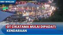 Gerbang Tol Cikampek Utama Mulai Dipadati Kendaraan ke Arah Jakarta