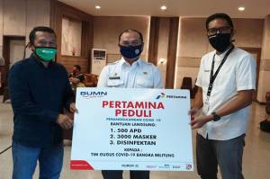 Pertamina Beri Bantuan Medis Pencegahan Covid-19 di Bangka Belitung