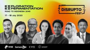 Menuju Indonesia Maju 2045, Festival Inovasi Disrupto kembali Digelar Secara Virtual