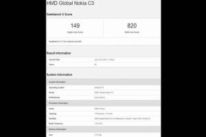 Handphone Baru HMD Global, Nokia C3, Muncul di Geekbench