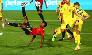 Gol Perdana Ansu Fati Warnai Kemenangan Spanyol atas Ukraina