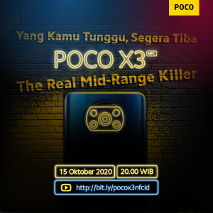 Poco X3 Akan Meluncur di Indonesia 15 Oktober