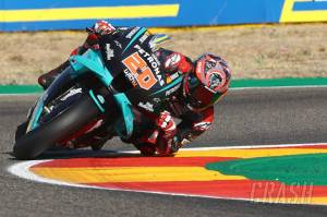Sempat Kecelakaan, Quartararo Raih Pole Position di MotoGP Aragon