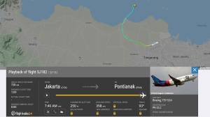 Flightradar24 Rekam Detail Pergerakan Pesawat Sriwijaya Air SJ182