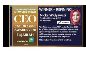 Dedikasi Bangun Kemajuan Industri Migas, Aramco Trading Nobatkan Nicke Widyawati Top CEO 2020