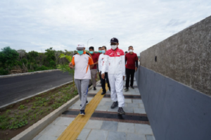 Gubernur Tinjau Pembangunan Pedesterian Timur Titik Nol Sulawesi