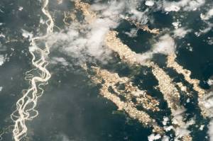 NASA Merekam Pemandangan Menakjubkan Sungai Emas di Amazon Peru