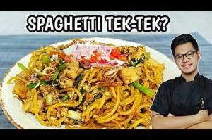 Jerry Andrean Padukan Mie Tek Tek Goreng Jawa dengan Spaghetti, Gimana ya Rasanya?