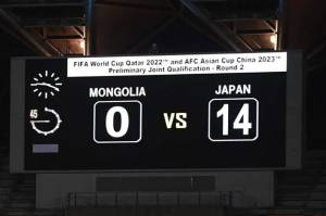 Kualifikasi Piala Dunia 2022: Bantai Mongolia 14 Gol, Jepang Catat Rekor Gol Terbanyak Kedua
