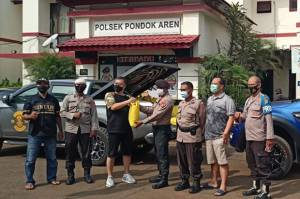 Jelang Ramadhan, Komunitas Moge di Tangsel Beri Paket Sembako ke Polisi
