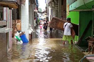 Banjir Kepung 4 RT di Muara Baru, Warga Sulit Beraktivitas