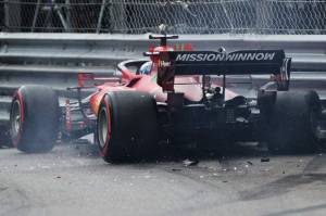 Usai Rebut Pole, Leclerc Takut Dipenalti Akibat Tabrak Dinding Pembatas