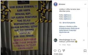Capek Dirazia Satpol PP, Pemilik Kafe di Jakarta Barat Segel Sendiri Tempat Usahanya