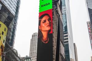 Wajah Raisa Andriana Mejeng di Times Square, Keren Banget!