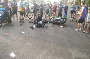 Brakk!! Konvoi Moge Tabrak Motor Matik di Bintaro, Ibu Muda Tewas