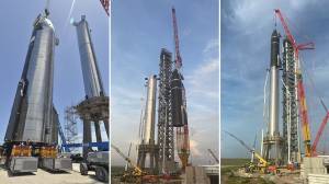 Roket Pesawat Luar Angkasa Terbesar di Dunia Milik SpaceX Terpasang Sempurna