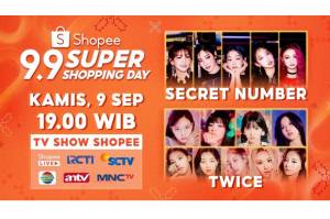 SECRET NUMBER & TWICE Kembali Siap Guncang Panggung Shopee 9.9 Super Shopping Day TV Show!