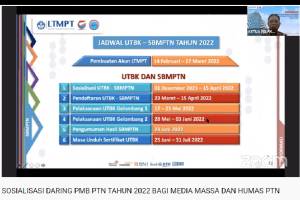 Masa Pendaftaran 23 Maret 2022, Ini Jadwal Lengkap UTBK SBMPTN 2022
