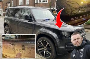 Gara-gara Parkir Sembarangan, Mobil Mewah Wayne Rooney Digambari Penis