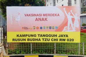 Nataru, Polisi Buka Sentra Vaksin Anak di Dermaga Penyeberangan Tanjung Priok