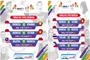 LIVE di MNCTV Tim Voli Putra dan Putri Indonesia di SEA Games 2021 Vietnam