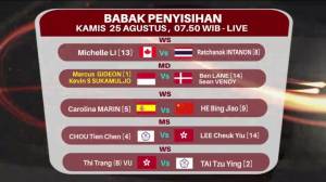 LIVE di iNews! Saksikan Aksi Hebat 7 Wakil Indonesia di 16 Besar BWF World Championship 2022 Hari ini