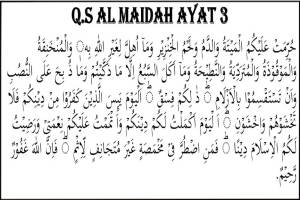 Cara Membaca Tajwid Surat Al-Maidah Ayat 3 Beserta Penjelasannya