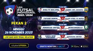 Link Live Streaming Liga Futsal Profesional di RCTI Plus! Minggu (26/11/2023)