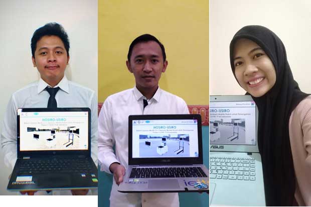 3 Mahasiswa ITS Kembangkan Robot untuk  Bantu Pencegahan  