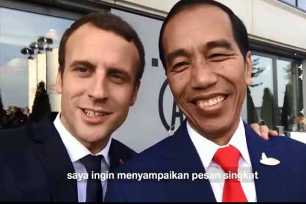 Sapa Masyarakat Indonesia, Presiden Prancis Emmanuel Macron Bangga dengan Jokowi