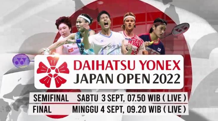 LIVE di iNews! Saksikan Partai Puncak Japan Open 2022