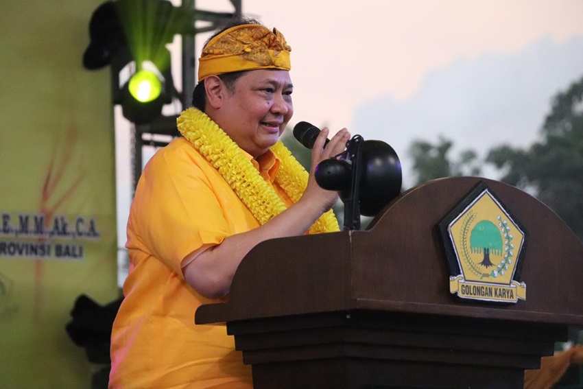Airlangga Instruksikan Kader Menangkan Prabowo-Gibran dan Golkar di Bali
