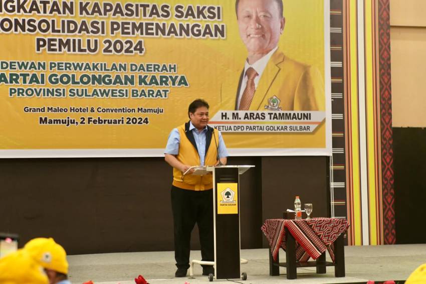 Airlangga Optimistis Golkar Sulbar Menangkan Pemilu 2024