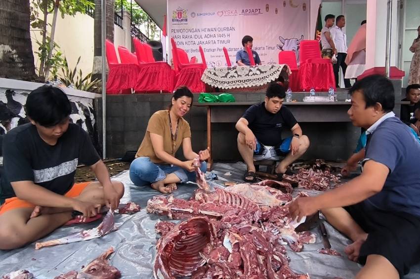 Satukan Seluruh Elemen, Pemuda Perindo dan Kadin Jaktim Sukses Salurkan 700 Paket Kurban
