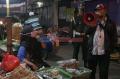 Polisi Militer Gelar Razia Masker di Pasar Karanganyu Semarang