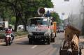 Mobil Gunner PMI Lakukan Penyemprotan Disinfektan di Sepanjang Jalan Letjen Soeprapto Jakarta