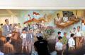 Mural Cerita Perjuangan Hiasi Pagar Museum Tugu Pahlawan