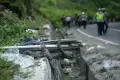 Polisi Gelar Olah TKP Kecelakaan Maut Bus di Bantul